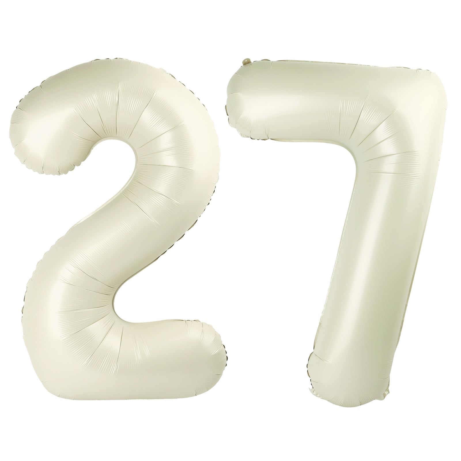 Mluchee 40 Inch Number 27 Balloons, Large Cream Birthday Decorations for Men & Women | USA-Imported Party Essential - main product image