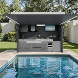 Outdoor Kitchen Vendor Booth with Portable Service Counter