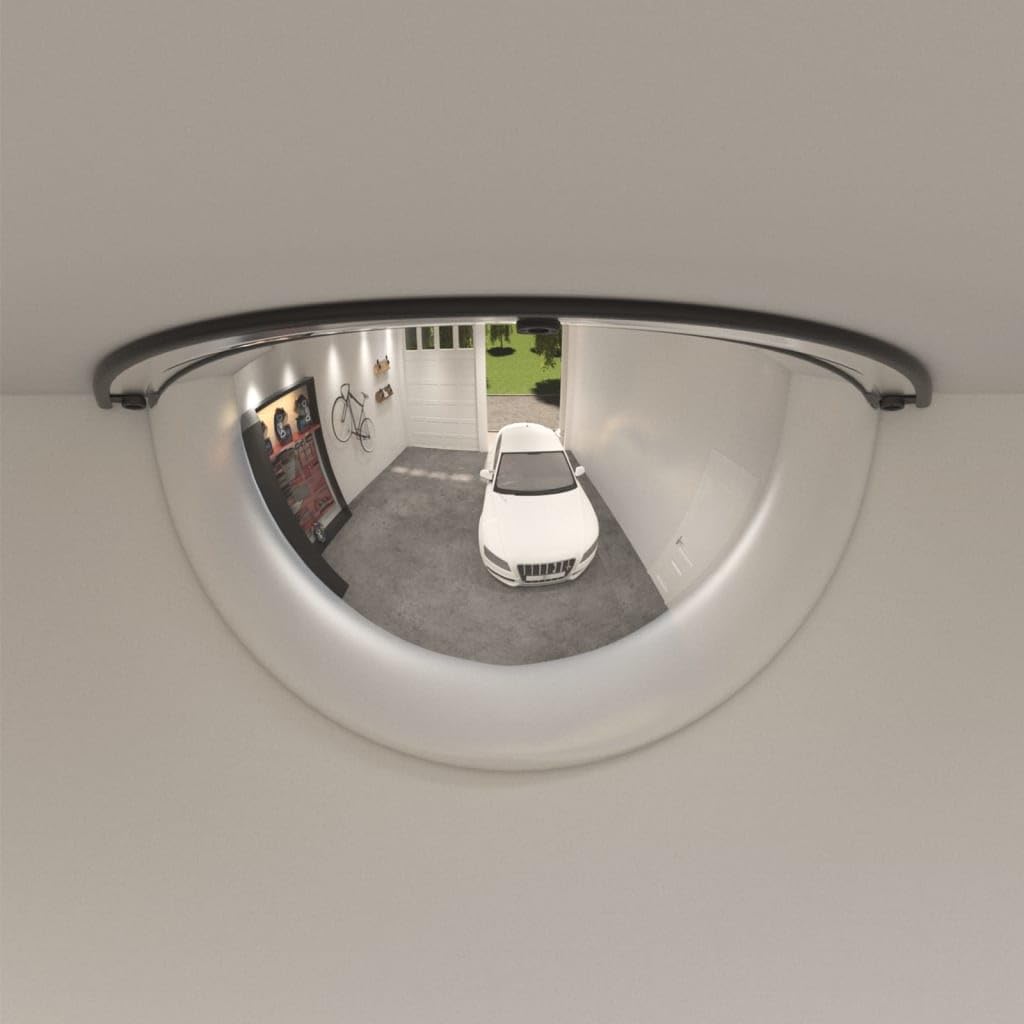 vidaXL Miroirs de Circulation en Demi-dôme 2 pcs Ø40 cm Acrylique, rétroviseur, Miroir de Circulation Convexe, sécurité routière