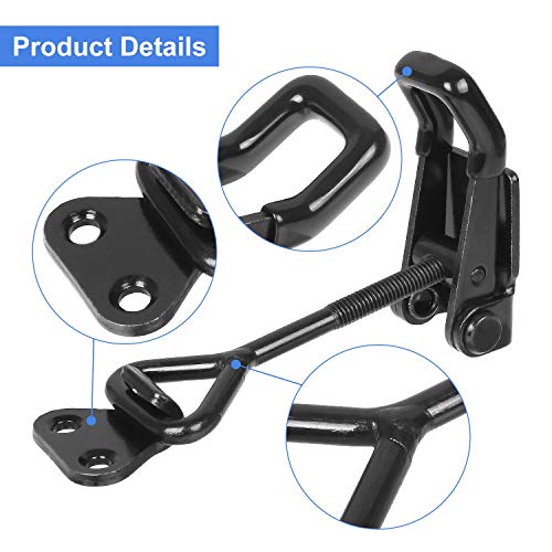 Black Toggle Latch Clamp, 6Pcs Heavy Duty Adjustable Toggle Clamp, 550lbs Holding Capacity Smoker Door Latch, Metal Pull Latch for Box, Gate, Cabinet, Case - Image 5