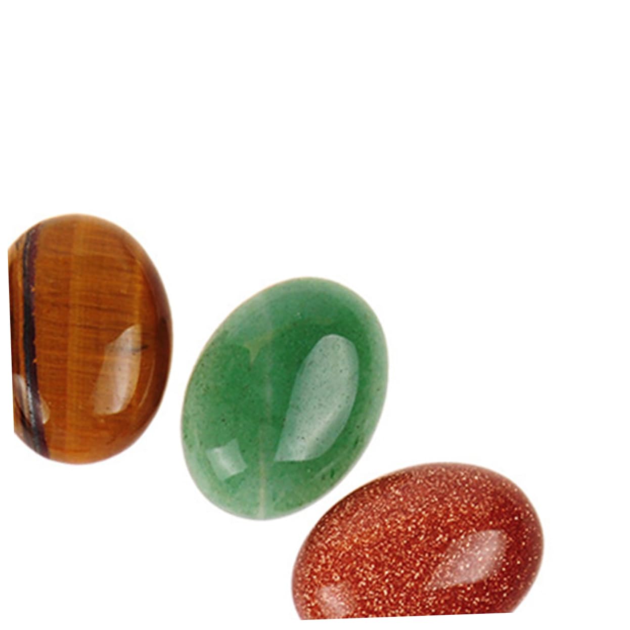 NUOBESTY 20pezzi Perline Ovali Pietra Semipreziosa Per Creazioni Fai Te Ciondoli Quarzo Di Colore Misto Per Gioielli Senza Fori