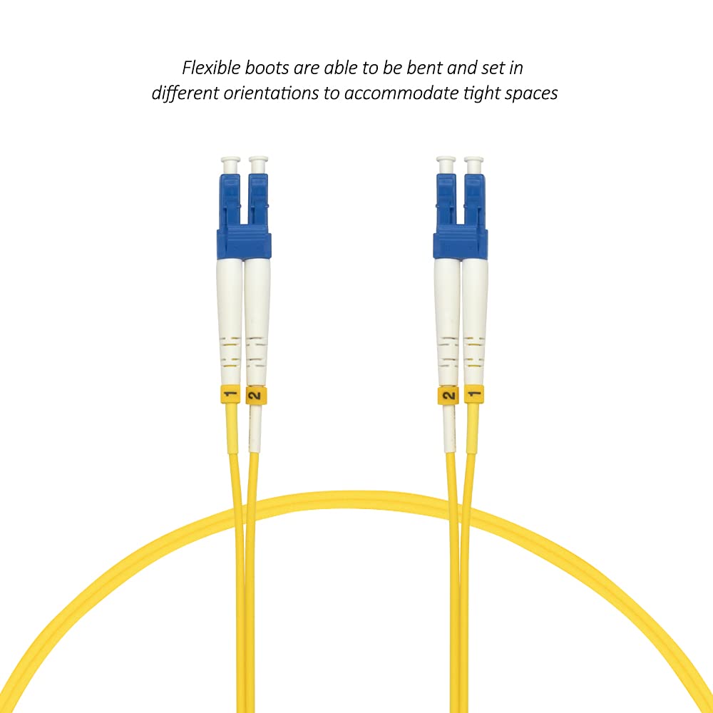 Beszin LC/UPC to LC/UPC Fiber Optic Patch Cable Duplex Singlemode 9/125um (1 Meter, 5-Pack)