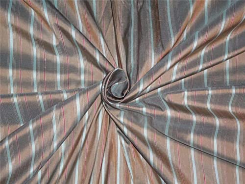 Soie Dupion à rayures DUPS54 tissu pour création sur mesure