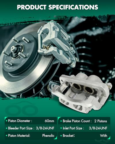 Image of SCITOO Front Right Brake Caliper With Bracket 18-B5022 Compatible For Ford For F-250 Super Duty 2005-2012 For Ford For F-350 Super Duty 2005-2012