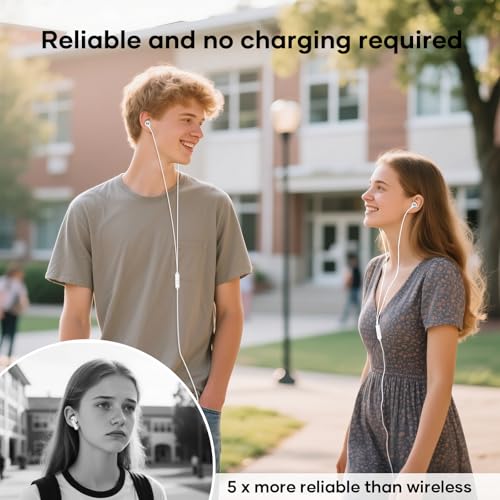 Wired Earbuds with Microphone 5 Pack, in-Ear Headphones with Heavy Bass, High Sound Quality Earphones Compatible with iPad, Laptop, MP3, Android Smartphones, Fits All 3.5mm Jack Device