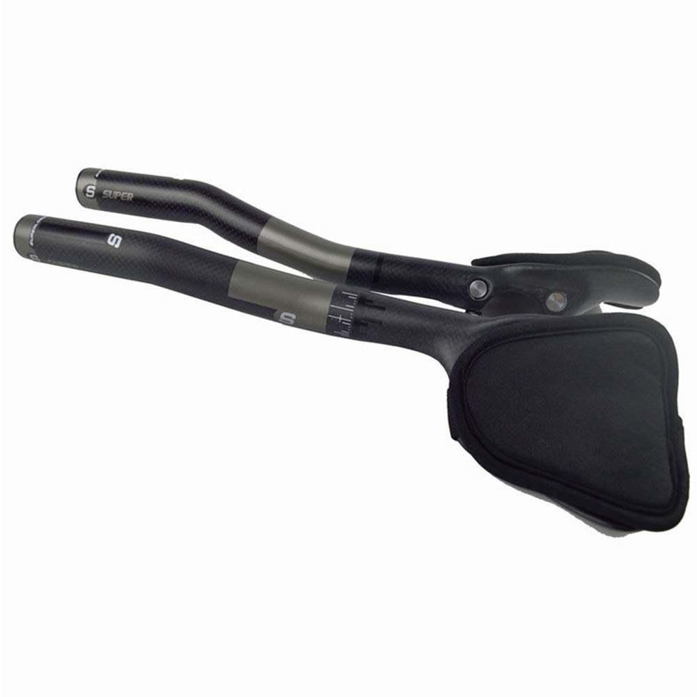 Manubrio Aero Appendici Manubrio Bici TT Manubrio Nero 3K Lucido/Matte Manubrio Triathlon Carbonio[Adatto per Freno di Espansione da 19 Mm]