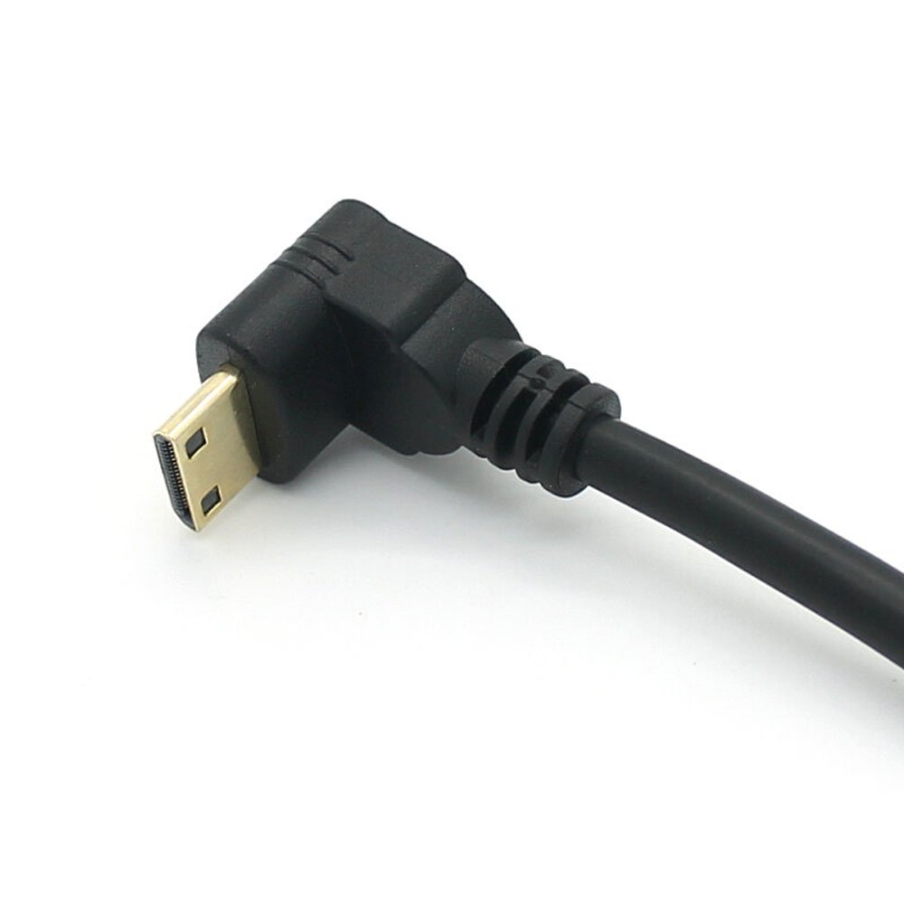 15 cm 90 stopni mini hdmi do hdmi kąt mini hdmi męski na HDMI żeński kabel adapter złącze obsługuje 1080P Full HD, 3D (0,15 m, kąt w górę)