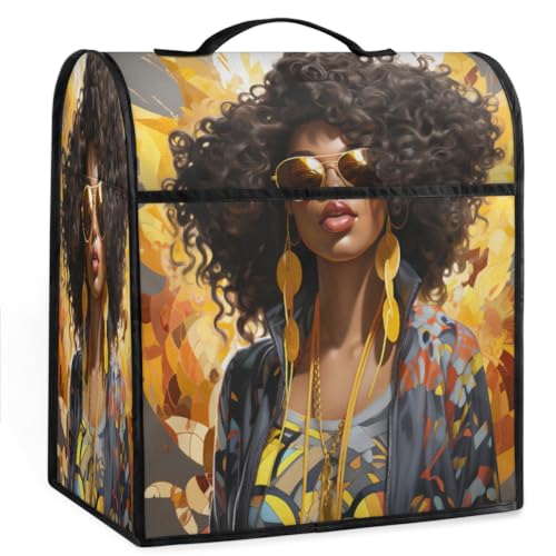 Coffee Maker Cover America Girl Printing Kitchen Appliance Covers Small Appliance Covers Blender Cover Juicer Cover Dust Covers for Kitchen Appliances with Top Handle and Pockets,Washable,C767