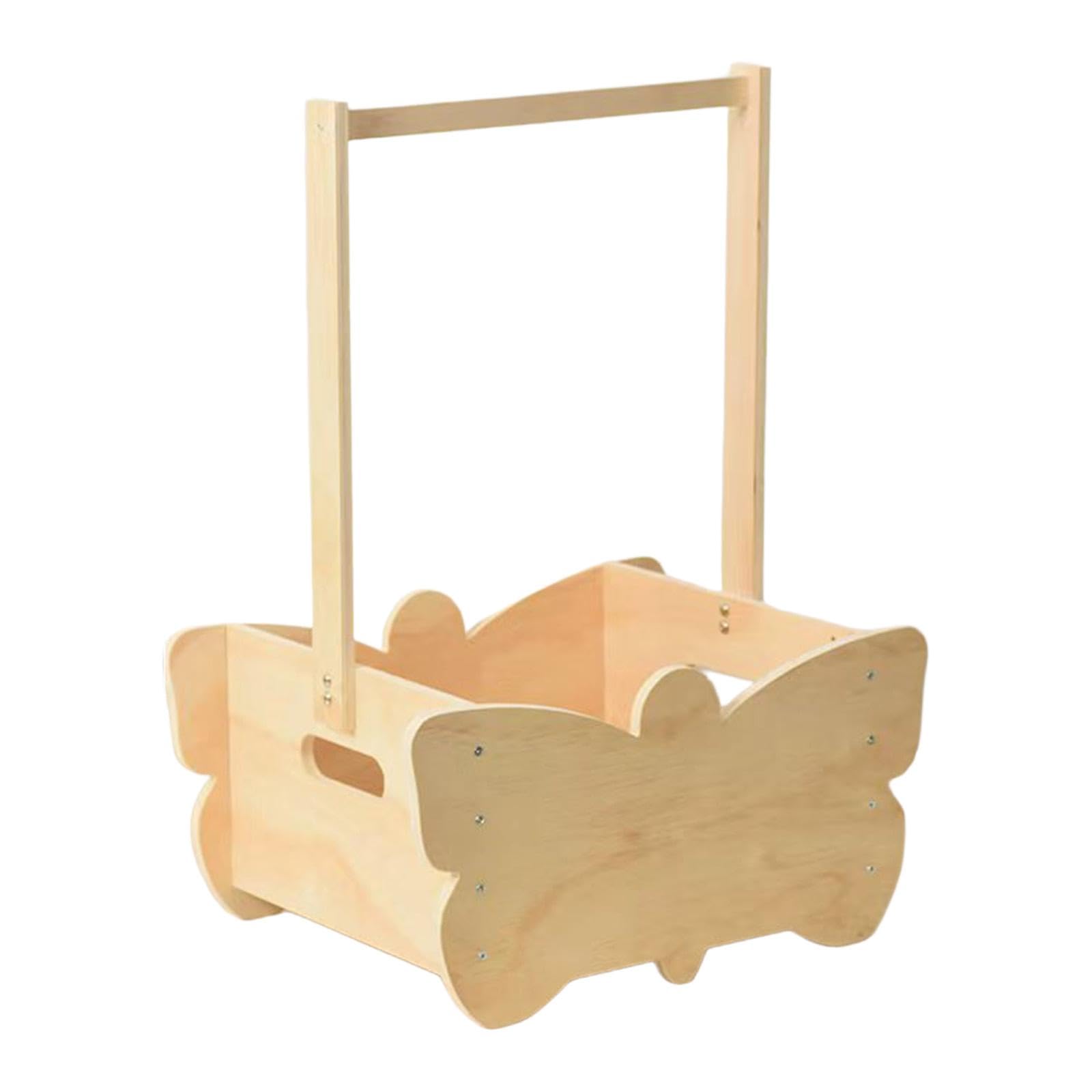 Amagogo Armario de Madera para Shower, Cesta de Almacenamiento, Cesta de Regalo, Caja de Bienvenida con asa para Baberos, Padres, Trajes de niño y niña