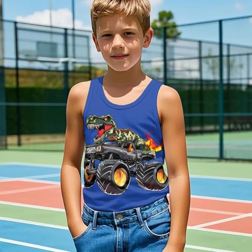 Boy's Tank Top Shirts Kids Athletic Dry-Fit Tank Top Sleeveless Moisture Wicking Active Undershirts (Age 2-14)4