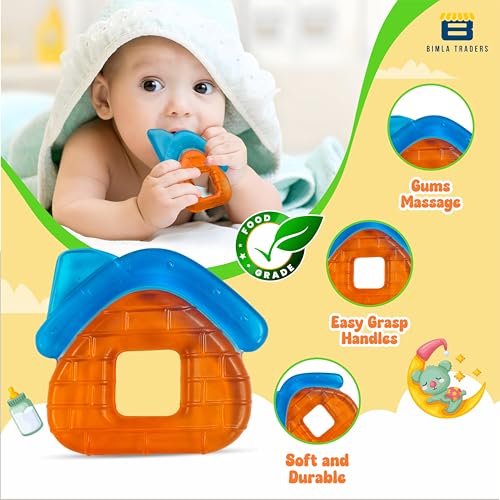 Image of Baby Water Filled Silicone Cooling Teether | Soft Teething Toy for Babies | Soothes Gums and Easy to Grip | Non-Toxic Food Grade Bpa-Free for Toddlers, Infants | Design May Vary (Pack of 1)
