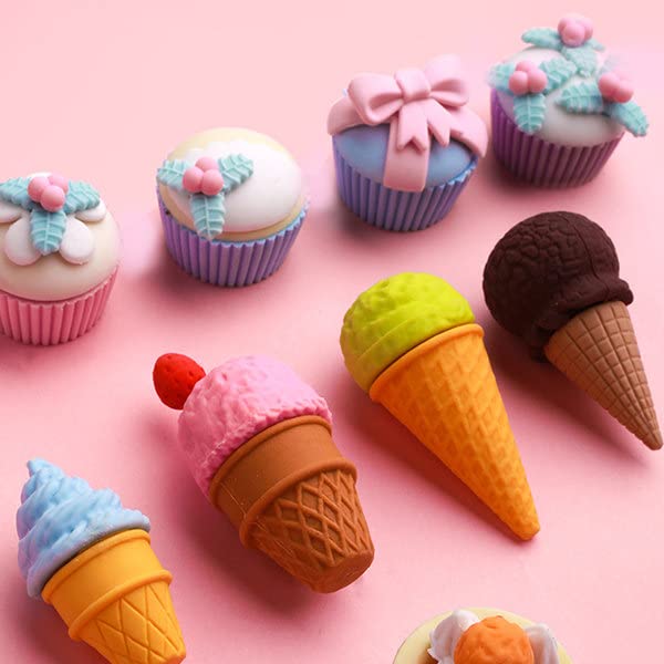 Paaroots Pack of 9 Pcs Cupcakes and Ice- Cream Erasers for Kids Stationery for Girls Erasers Set Gift Pack Birthday Gift for Kids Party Favors Return Gift Food Erasers Dessert Erasers Set (B0B1C3TDY1) Amazon Price History, Amazon Price Tracker