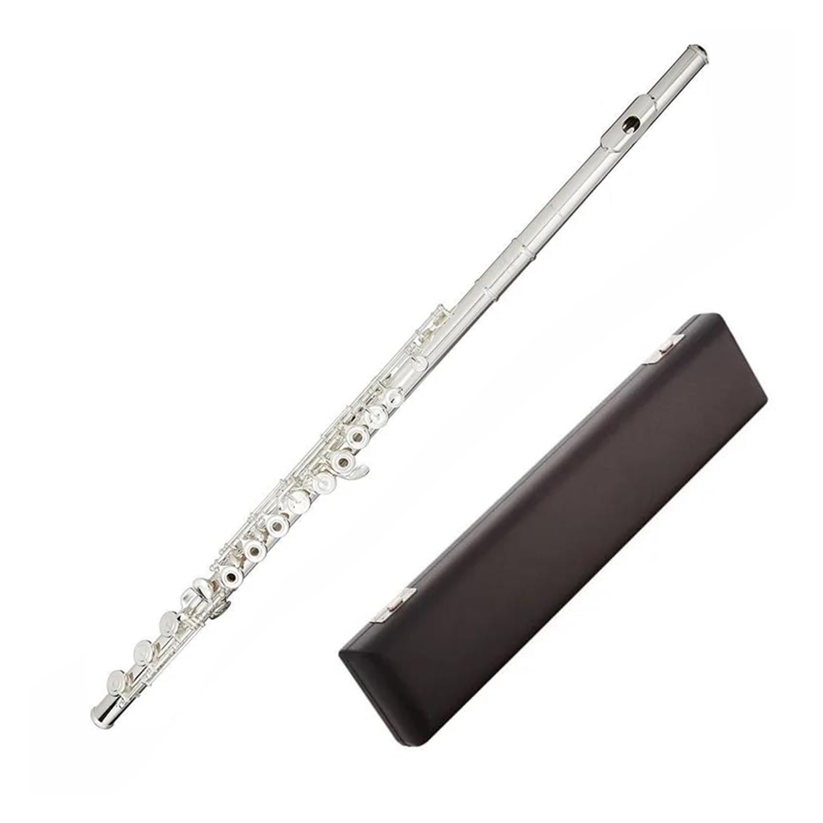 flet prosty Flet posrebrzany 17-klawiszowy flet z otwartym otworem Instrument fletowy Instrument dęty drewniany