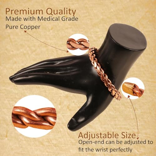 Touchstone Copper Bracelet Tibetan Style. Hand Forged with Solid and high Gauge Pure Copper.4