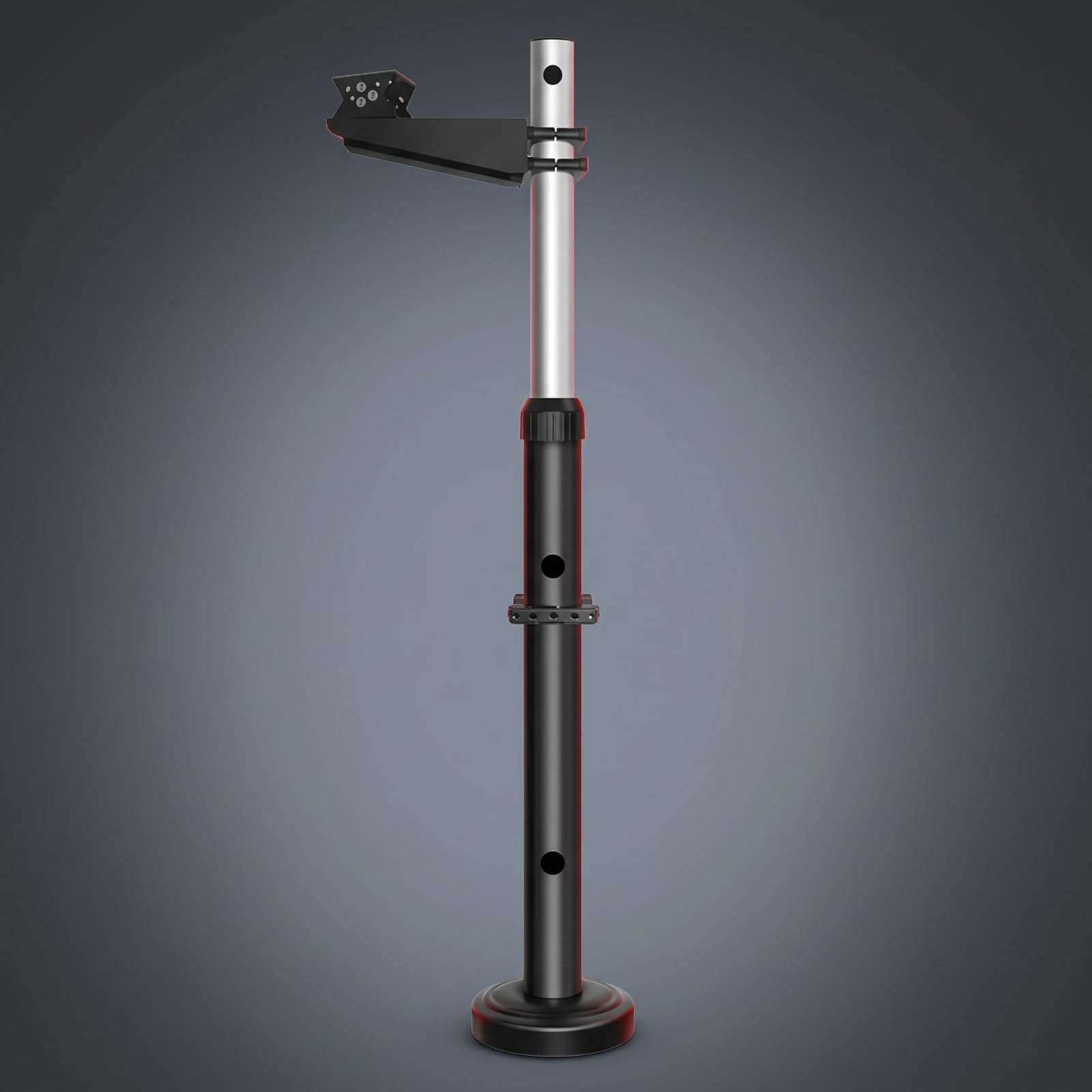 Soporte de Cámara Ajustable Soporte Telescópico Mástil de Vigilancia Base Ponderada Montaje Lateral Material Acero y Aleación de Aluminio Adecuado, Size to 2