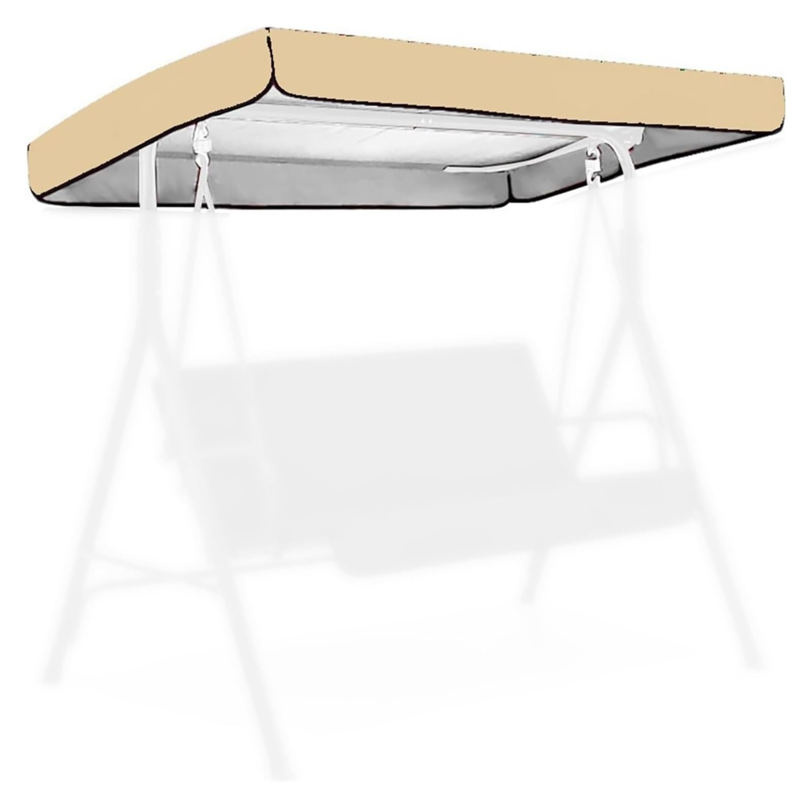 Qcknkmgg Beige Replacement Canopy For Outdoor Swing, Swing Chair Canopy Replacement Outdoor Multicolor