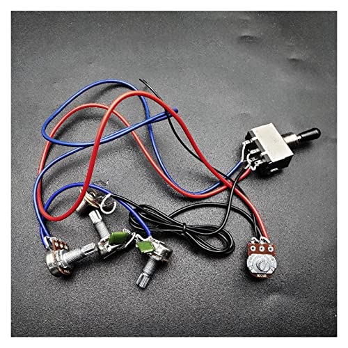 Zengxue 3̃Ro[^[500K̓6.35̏o6.35̓dCM^[̔zC[n[lX LM^[ Guitar Wiring Harness