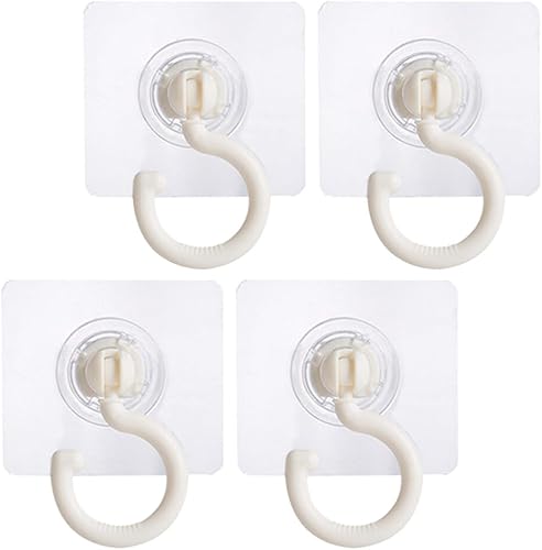 Miniatura 1 de 4 ganchos giratorios de techo para bata, ganchos de pared para colgar en la pared, ganchos adhesivos con ventosa, gancho para toallas, colgador