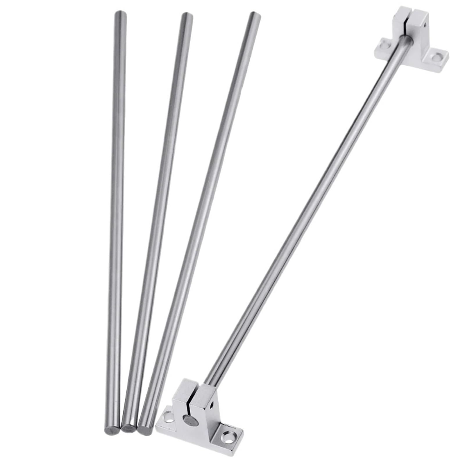 Heavy-Duty Ball Bearing Drawer Guides 1PC 316 Stainless Steel 12MM Round Rod Bar Ground Stock Linear Shaft Guide Linear Motion Rod 100-550mm for CNC 3D Printer DIY(500mm)