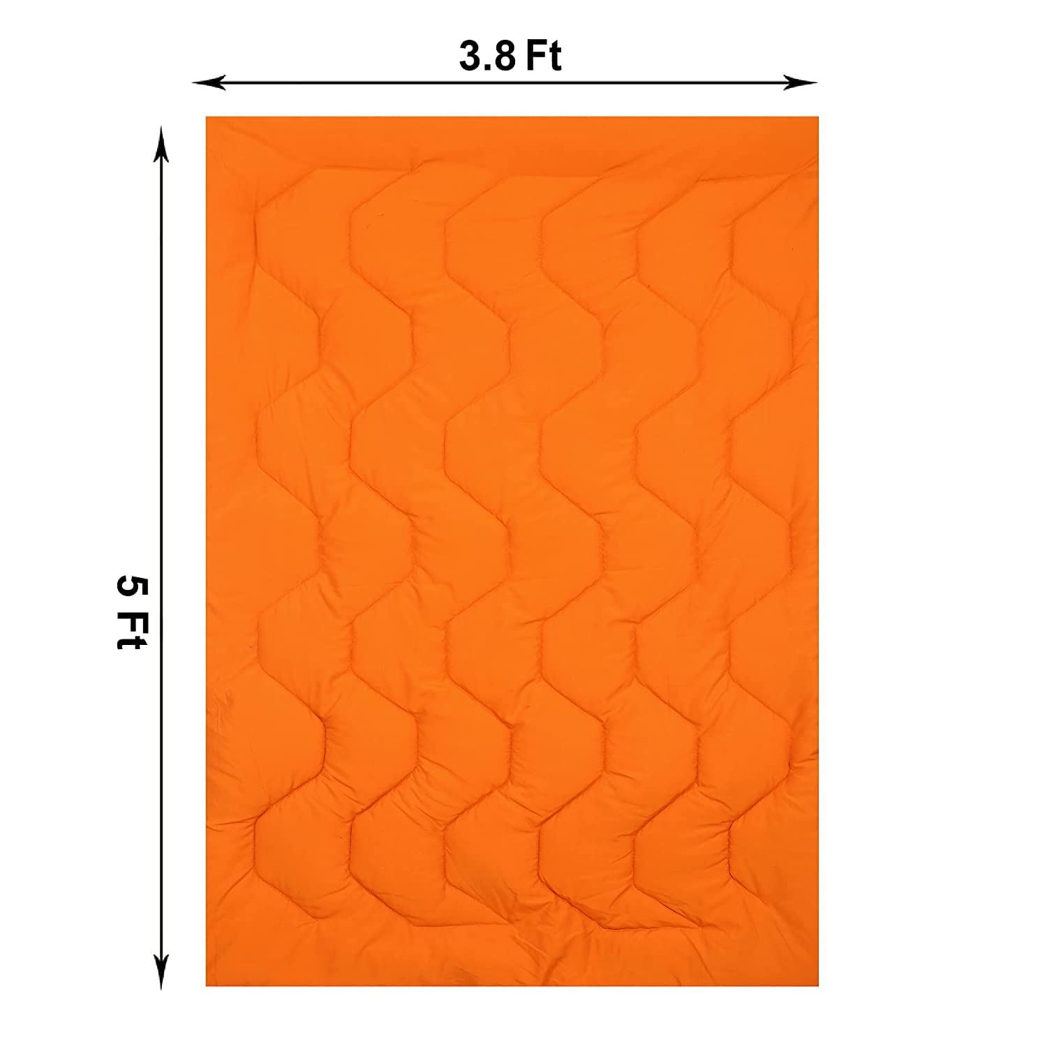 Fareto Microfibre 58x42 inch Baby Comforter, Yellow, Peach Pink & Cherry, Pack of 1 3