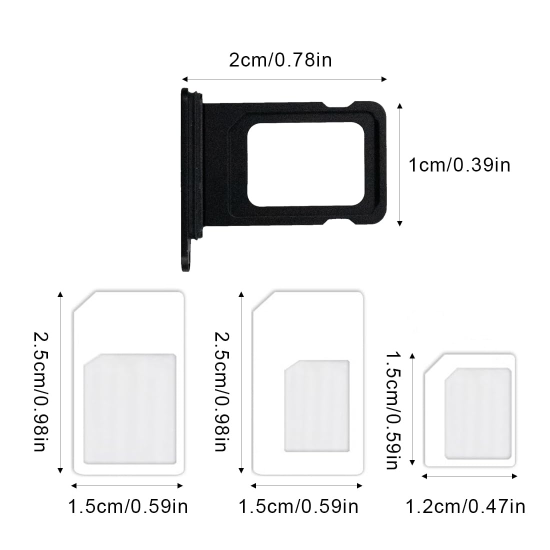 Kit Adaptateurs SIM Pour IPhone 11 - Support Tray + 4 Adaptateurs | RDNKVB