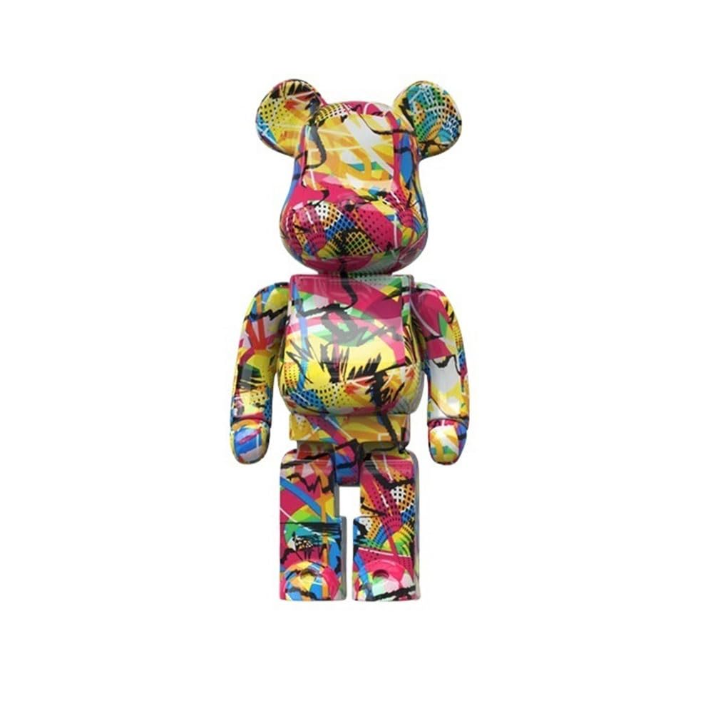 HQDFCNM 27CM Bearbrick Blocks Bear Violent Bear Home Desktop Decorations Display Cabinet Collectible Figurine
