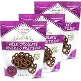 Hayden Valley Foods Milk Chocolate Covered Pretzels | 5 oz Bags (Pack of 3) | No Artificial Flavors, Preservatives or Colors | Gourmet Bulk Holiday Snacks