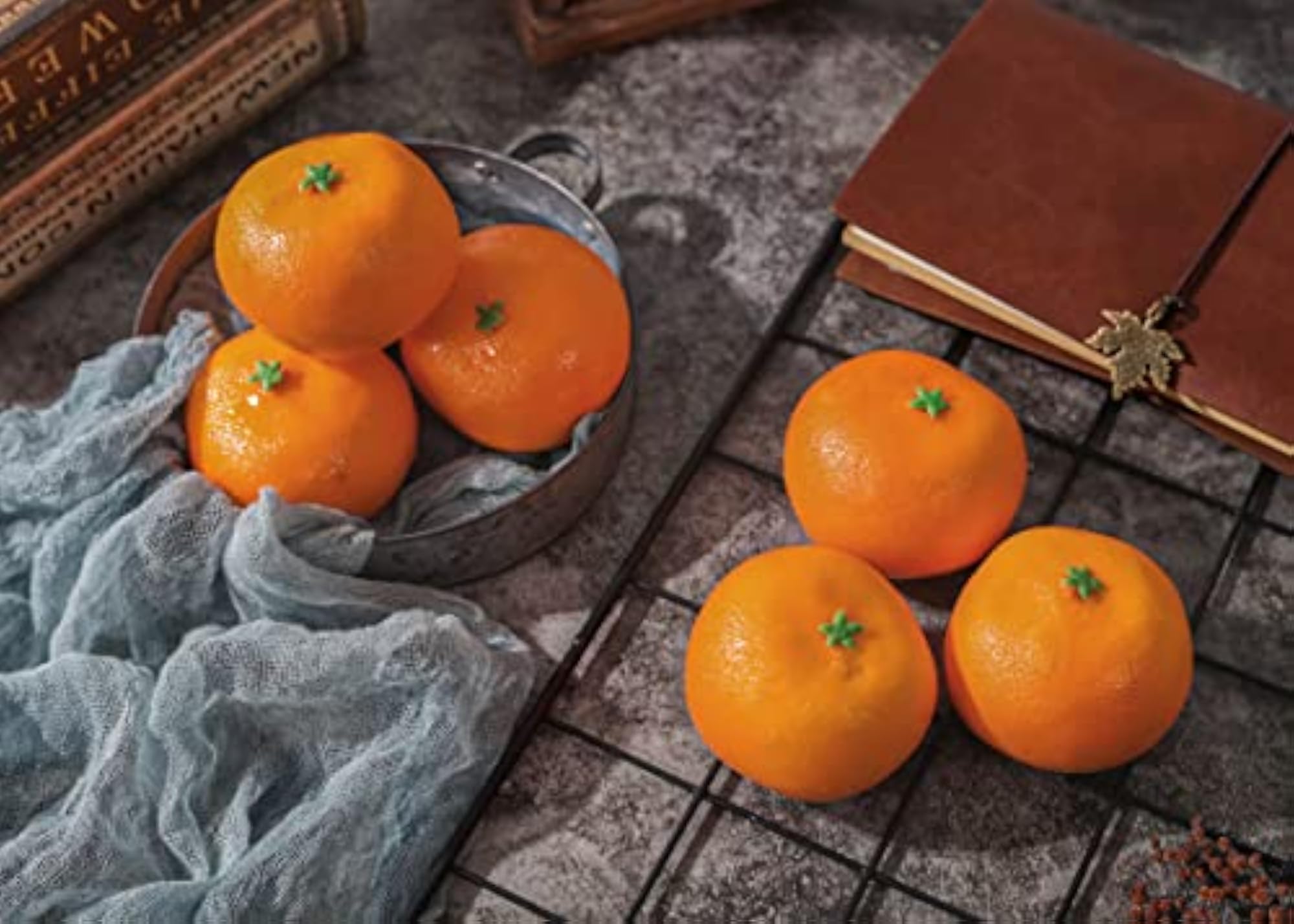 16Pcs Fake Oranges for Kitchen Table Decor
