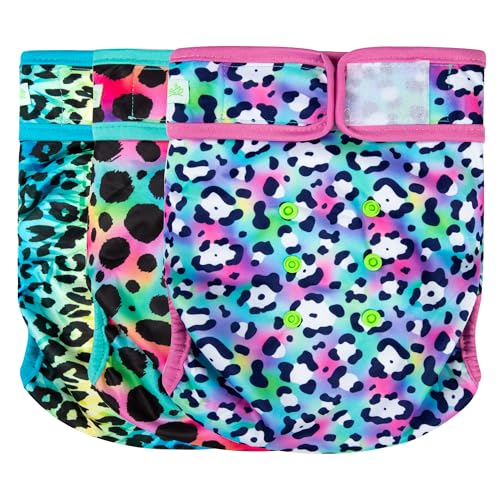 Image of wegreeco XX-Large Dog Diapers Female No Tail Hole, Reusable French Bulldog Diapers Female (Cow Pattern XX-Large)