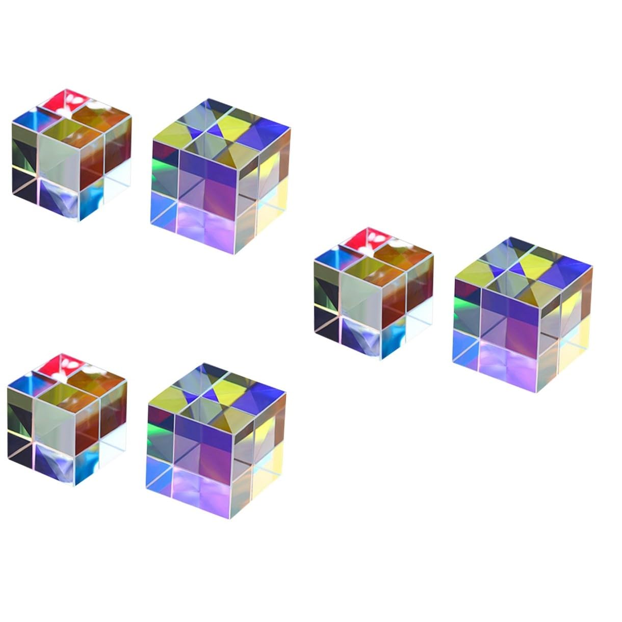 Gatuida 6piezas Prismas Ópticos De Color Cubos Para Experimentos De Física Herramientas Educativas Para Dividir Luz y Aprendizaje Divertido