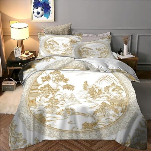 Parure de lit 3D Chien Chinois à crête en microfibre résistante supérieure 200x200