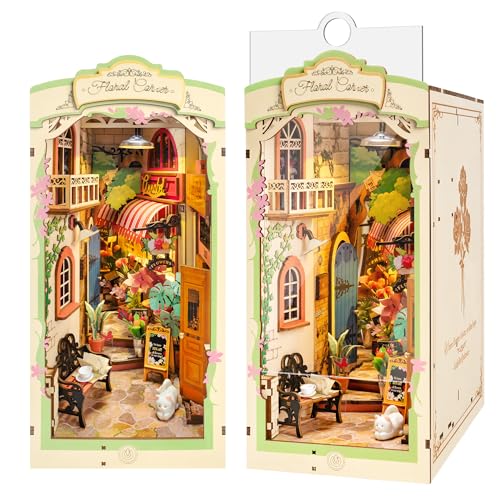 Wowood DIY Book Nook Floral Corner, 3D Puzzle Book Nook Kits for Adults, Decorative Book Nooks for...