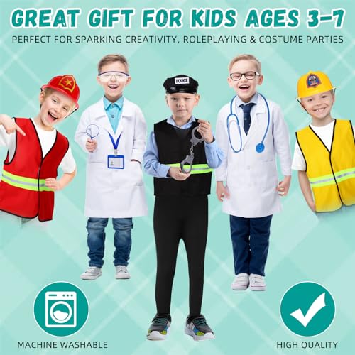 4 sets disfraces infantiles roles profesionales miniatura 6
