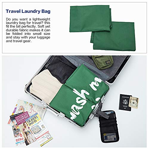 image for HOMEST 2 Pack XL Wash Me Travel Laundry Bag, Machine Washable Dirty Cl