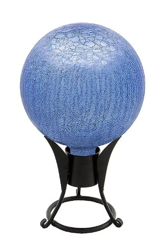 6 in. Gazing Globe Blue Lapis Crackle