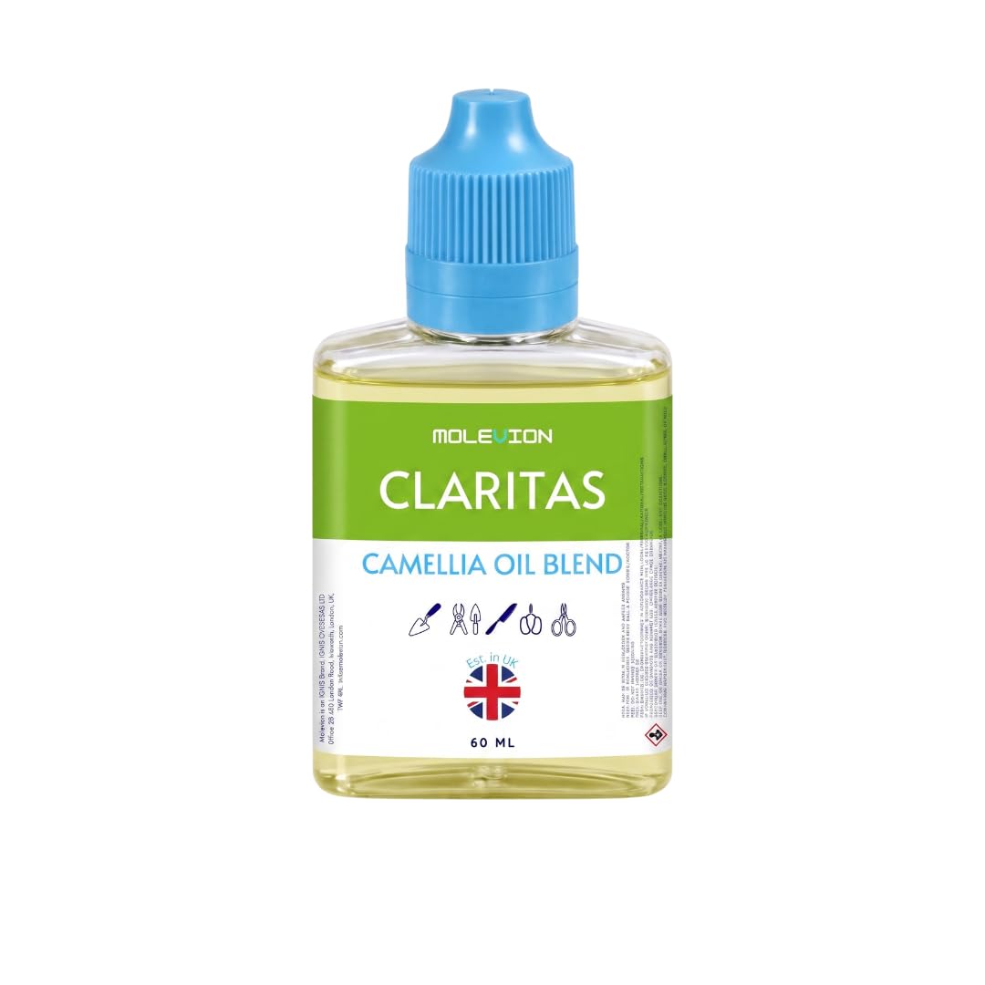 Molevion Claritas Camellia Oil (Tsubaki) Blend for Bonsai Knife and Garden Equipment, 50ml