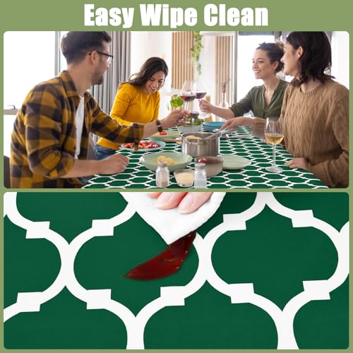 Smiry Picnic Fitted Table Cover, 4 Foot Flannel Backed Vinyl Tablecloth by Smiry - Used condition - Image 4