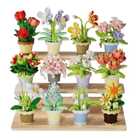 YEIBOBO ! The 12-Piece Flowers and Plant Building Set is A Special Birthday Gift for Women and Girls. with 2531 Pieces, It Can Be Used for Home Decoration, Bonsai, Or Adult Building Block Toys. Cover