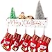 HPC Decor Christmas Stocking Holders,Decorative Wooden Box with 5 Hook Stockings Hangers Christmas Decoration for Fireplace Mantel Wood Organizer Storage for Christmas Holiday Festival.(White)