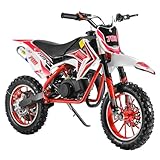 Shulemin 50cc Kids Dirt Bike Gas Powered - 2-Stroke Off-Road Mini Motorcycle with...