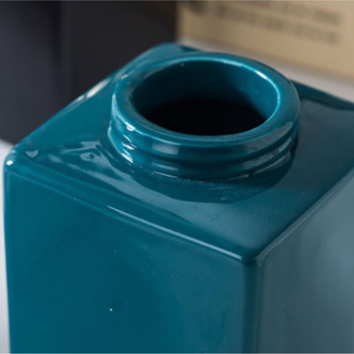 Akcesoria Łazienkowe Dozowniki Ceramiczny Dozownik Do Mydła W Piance, Kwadratowa Dekoracyjna Butelka Z Pompką(Black)