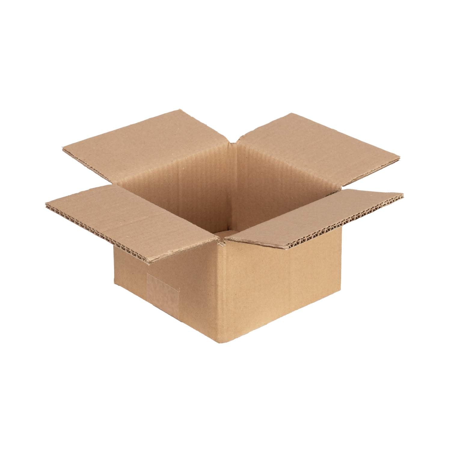 smiley pack 100x Versandkartons 160 x 160 x 100 mm BRAUN 2-wellig | Faltkartons für Versand als DHL Päckchen M, Hermes, DPD, GLS – Paketklasse XS