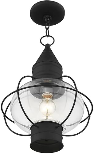 Miniatura 3 de Livex Lighting 26905-91 - Farol transitorio para exteriores de Newburyport Collection en Pwt, Nckl, BS, acabado Slvr, níquel cepillado