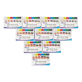HTMGendo Gutta Percha Points 070 .02 Special Taper 15# 20# 25# 30# 35# 40# 45#-80# per Carton 120 Points?0.02-20#-10Pack?