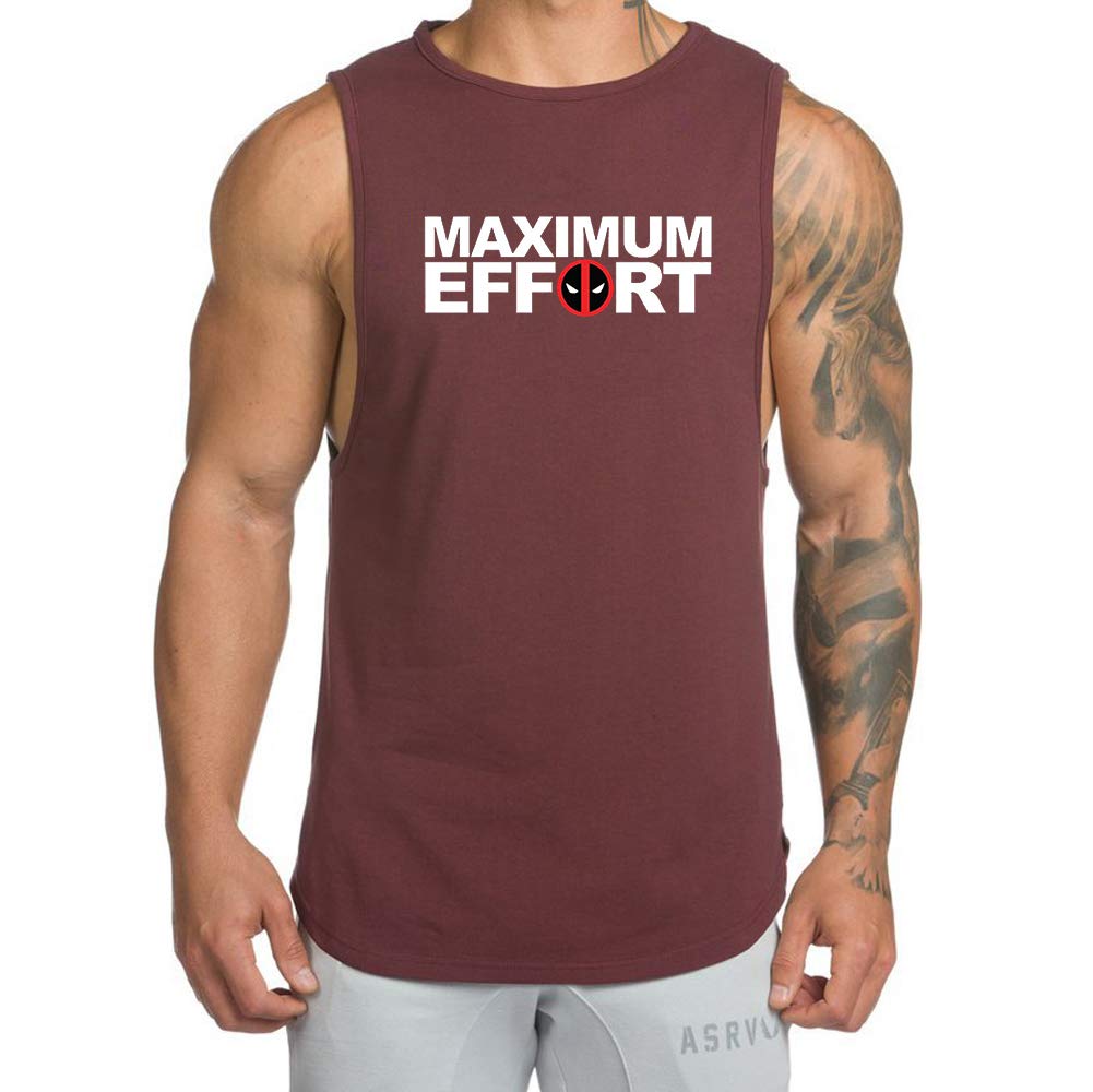 O2TEE Men's Maximum Effort Workout Gym I-Back Muscle Dry Fit Tank Tops