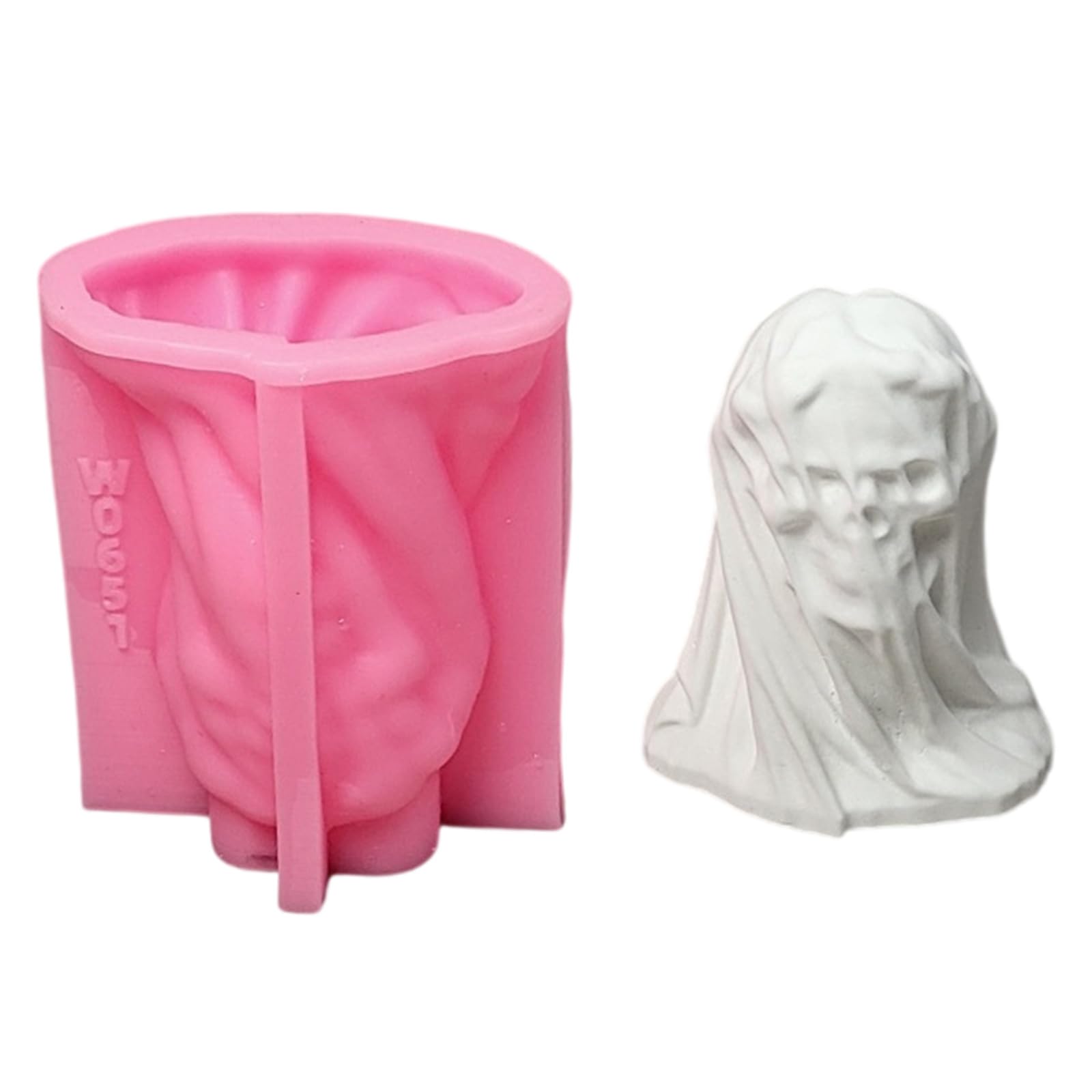 Tsophreniq Silicone Halloween Molds Ornament Epoxy Resin Veiled Skull Plasters Castings Silicone Veiled Skull
