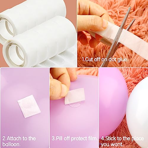 Image of Balloon Arch Kit, 20 Rolls Balloon Arch Strip Kit for Garland, 164 Ft Balloon Tape Strip Double Hole, 1000 Dots Glue Point Tape for Birthday Valentines Wedding Graduations Party Decorations