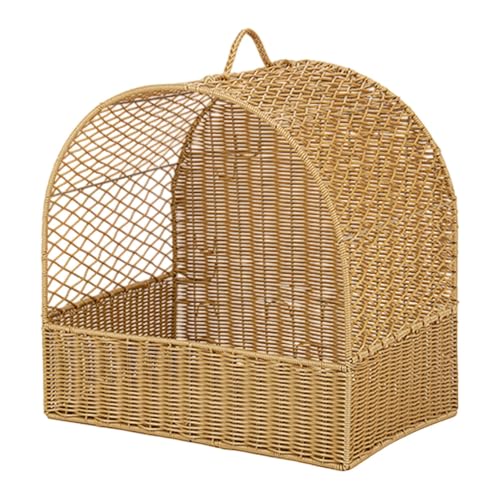JISADER Imitation Rattan Katzenbett Katzenhaus Versteck Haustierbett...