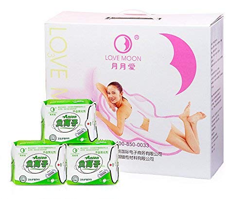Winalite Lovemoon Sanitary Napkins Pantiliner WinIon Anion Sanitary Napkins Pantiliner Anion Pads (16 Packs x 24 Pads) â€¦