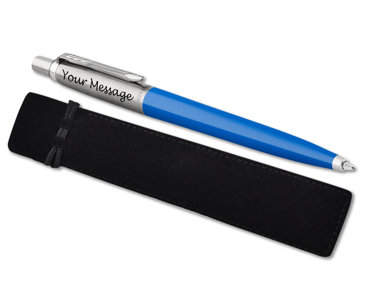 Parker Jotter Ballpoint personalised parker pen engraved In Classy Gift Bag Ideal Valentine's day or Birthday or Fathers Day Gift Perfect For Men & Women Engraved Pen With Laser Engraving (Blue)